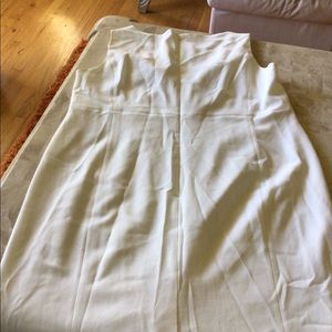 KASPER Womens White Jewel Neck Knee Length Wear To Work Sheath Dress Plus 20W